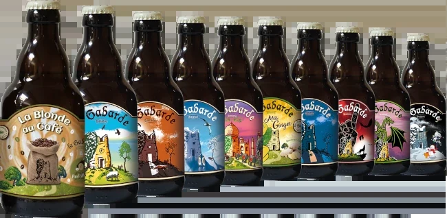 La gamme des bières bio de la Brasserie La Gabarde
