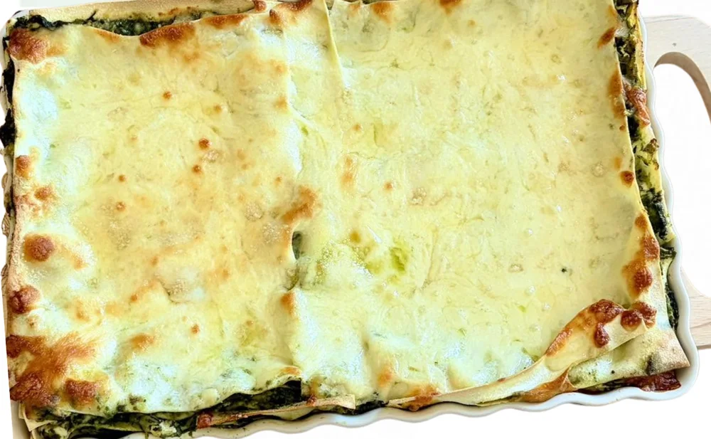 Lasagnes courgettes, pesto et feta