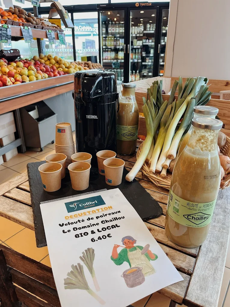 Soupes et produits frais bio chez Colibri